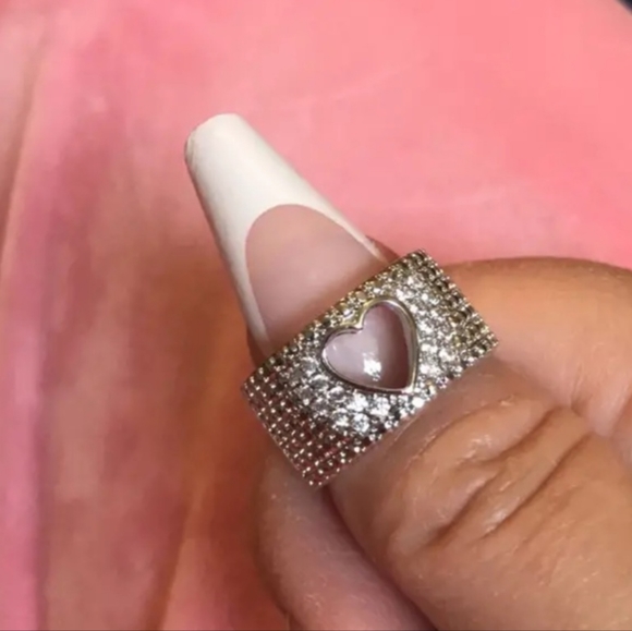 New beautiful heart cut out plated band ring size 6 to 12.ASK IF SIZE AVAILABLE - Picture 1 of 7